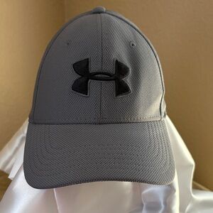 Under Armour Grey Hat with Black Logo - Men's Performance Cap